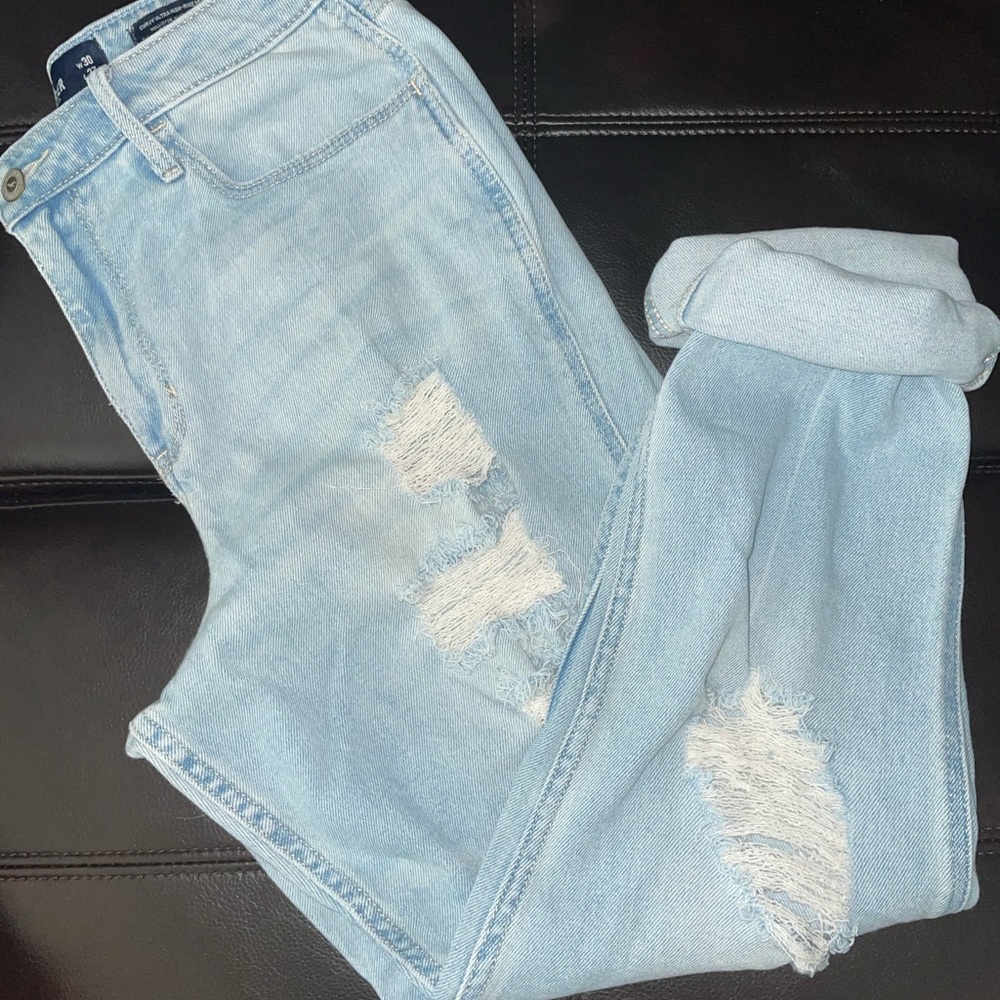 Curvy Extra High Vintage Hollister Mom Jeans